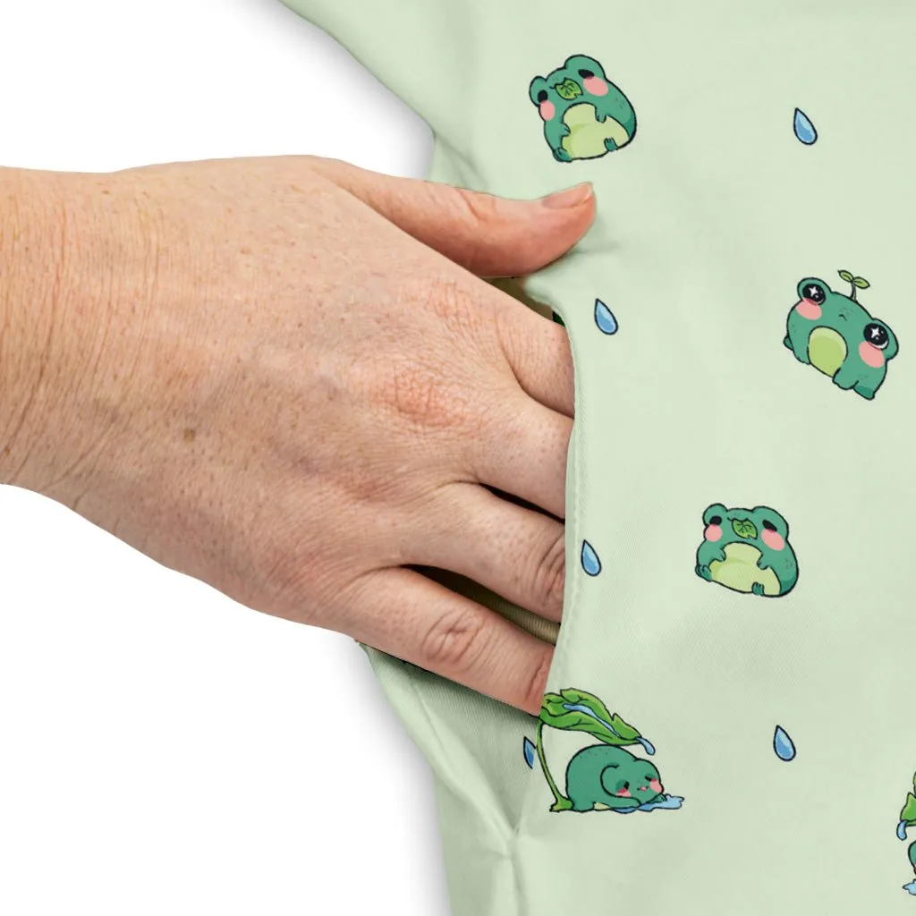 Raining Frogs Pastel Green Dress