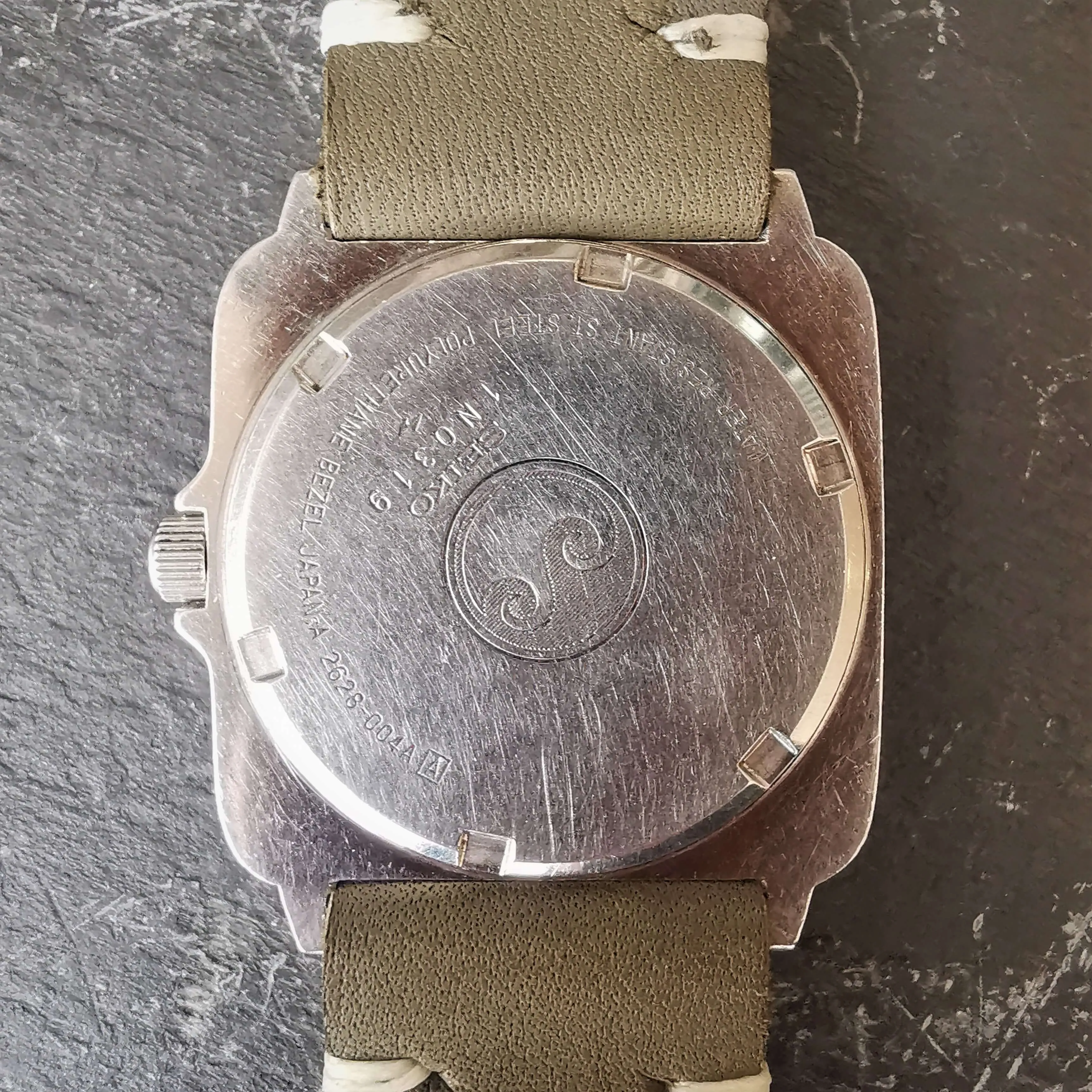 Rare Seiko SilverWave Mens Vintage Watch // Green Edition // Ref 2628-021L // Handcrafted Real Leather Strap