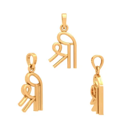 Shree Motif 18k Gold  Pendant For You From Online Exclusive Collection