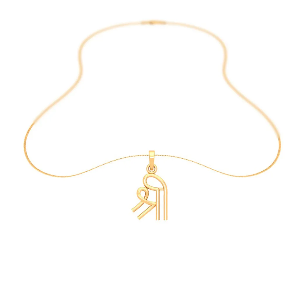 Shree Motif 18k Gold  Pendant For You From Online Exclusive Collection