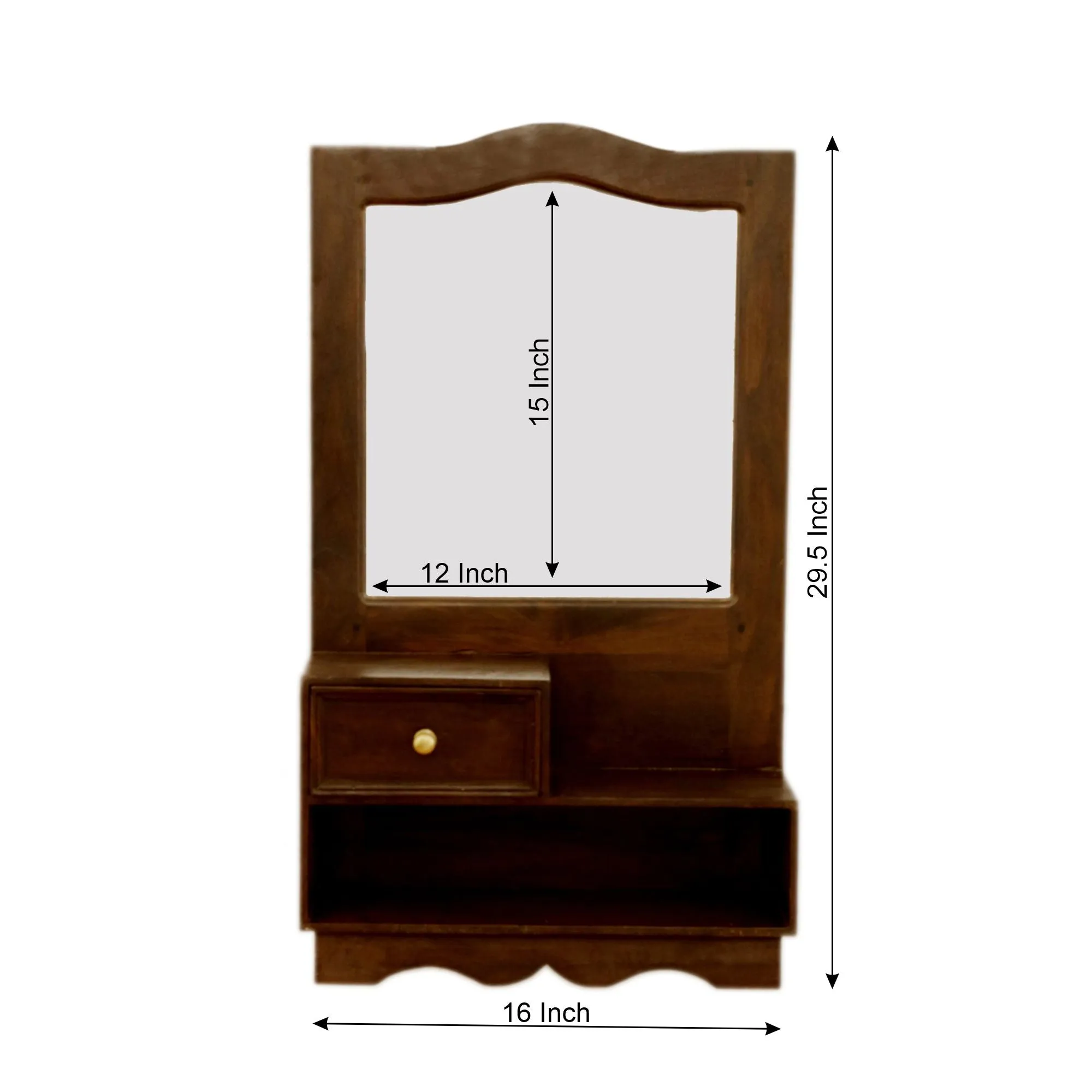 Single Drawer Hanging Dresser & Mirror
