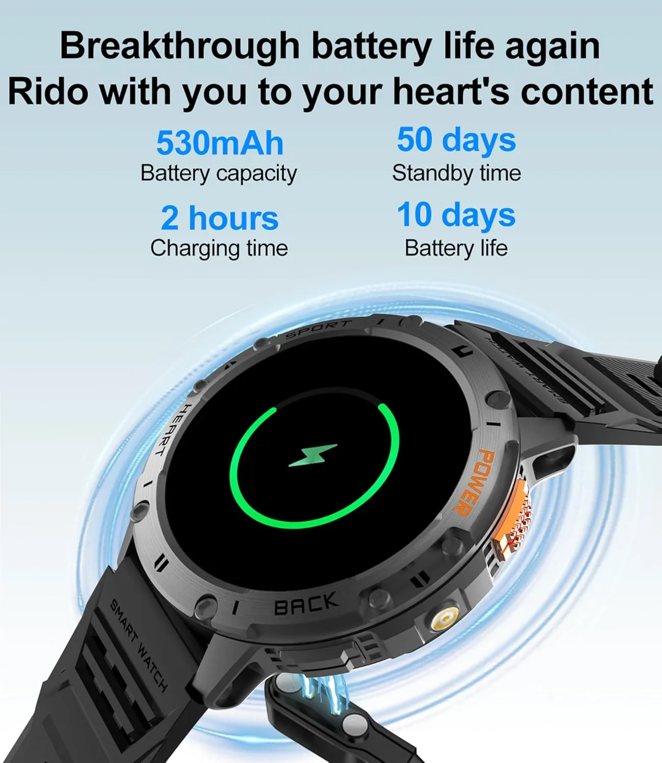 Smart Watches for Men with Flashlight(Answer/Make Calls),1,43" AMOLED Military Rugged Tactical Smartwatch,5ATM Waterproof/Heart Rate Monitor/Fitness Tracker for iOS Android,5-Bead