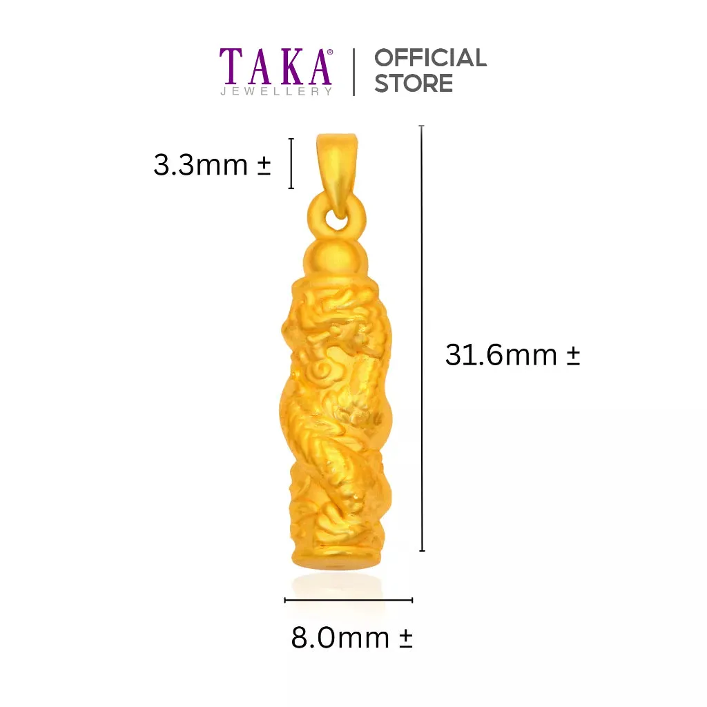 TAKA Jewellery 999 Pure Gold Pendant Dragon