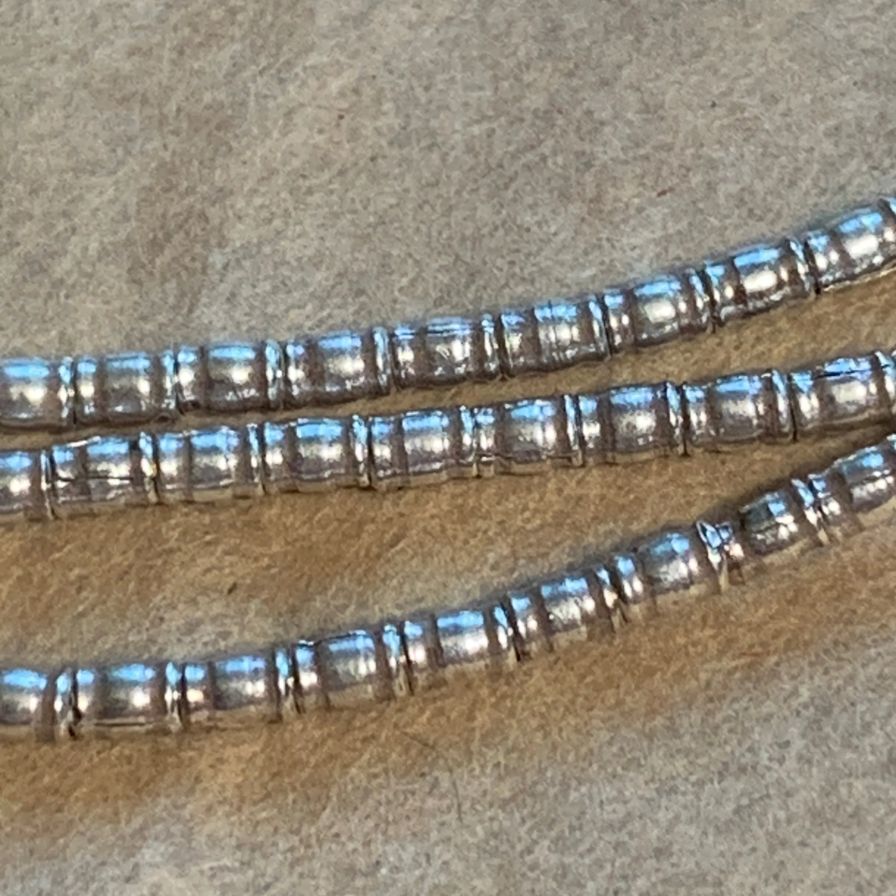 Thai Silver Tiny Short Bugle Beads