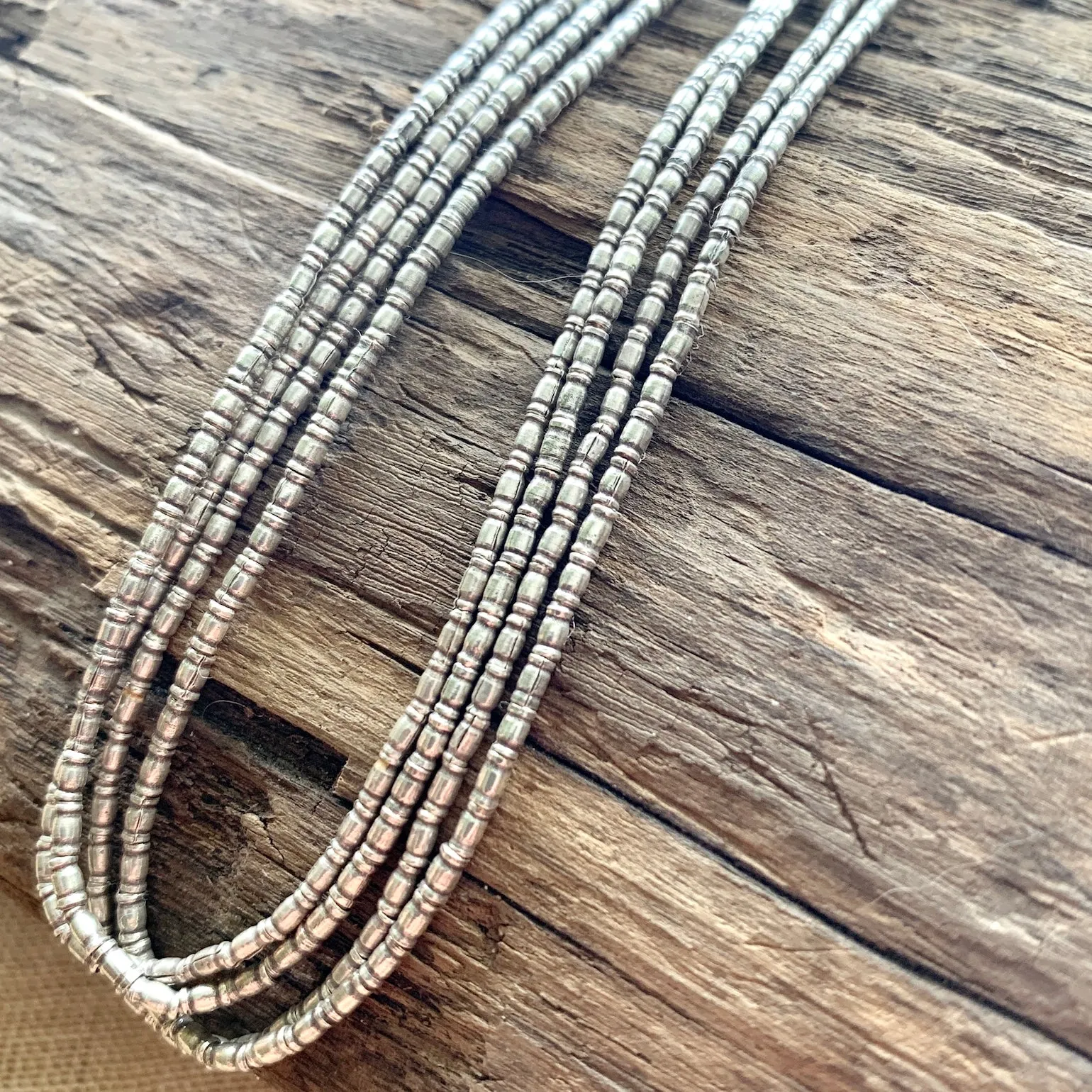 Thai Silver Tiny Short Bugle Beads