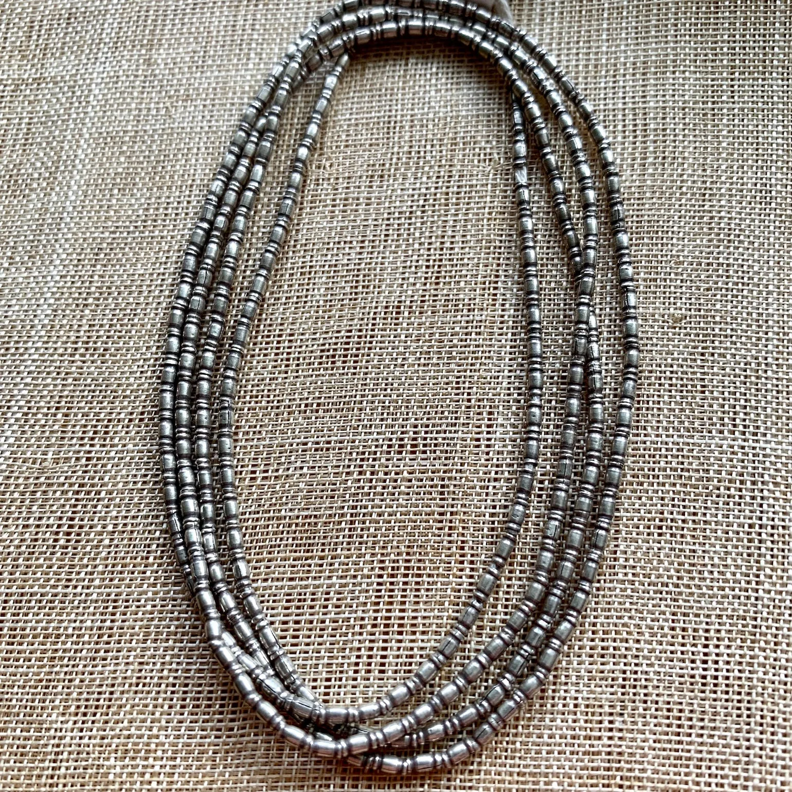 Thai Silver Tiny Short Bugle Beads