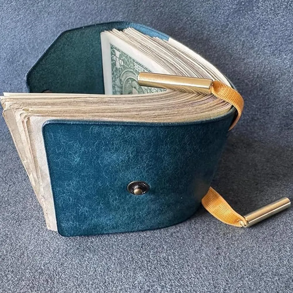 The Cash Wrap Wallet,Fast Cash Access Money Holder,Simple Wallets for Cashs Leather Money Holder Travel,Handy Purse Bands with Magnetic Clasp,Travel Card for Outdoor Travel Family (Purple)
