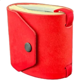 The Cash Wrap Wallet,Fast Cash Access Money Holder,Simple Wallets for Cashs Leather Money Holder Travel,Handy Purse Bands with Magnetic Clasp,Travel Card for Outdoor Travel Family (Red)