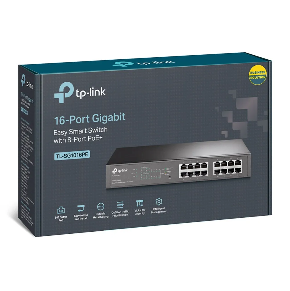 Tp-Link Easy Smart Tl-Sg1016pe - Switch - 16 Ports - Smart - Rack-Mountable