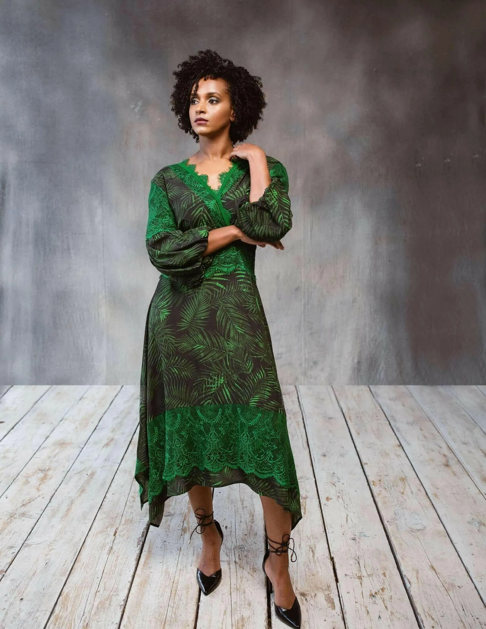 Tropical Print Dress