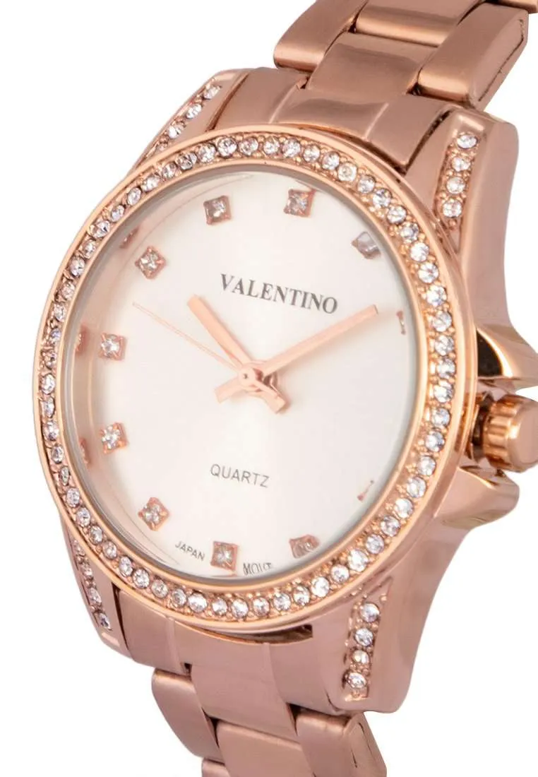 Valentino 20122290-SILVER DIAL Rose Gold Stainless Steel Watch for Women