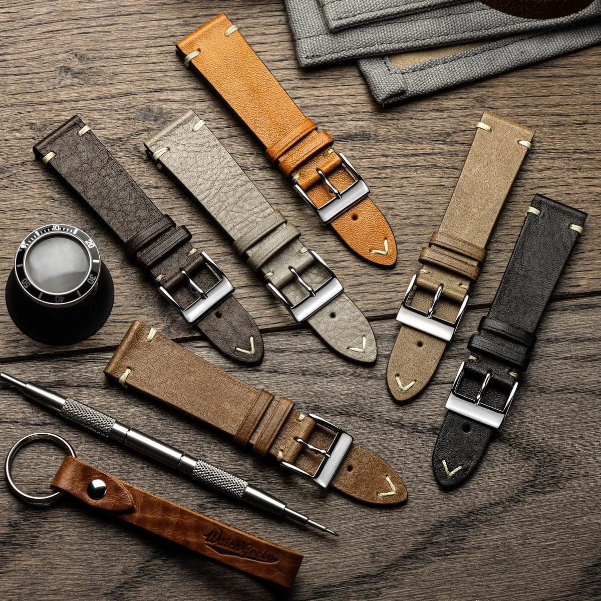 Vintage Cavallo Horse Leather Watch Strap - Cognac