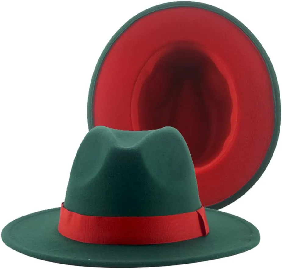 Vsadsau Women Men Fedoras Hats Patchwork Formal Caps Outdoor Panamas Hats Wedding Decorate Hat