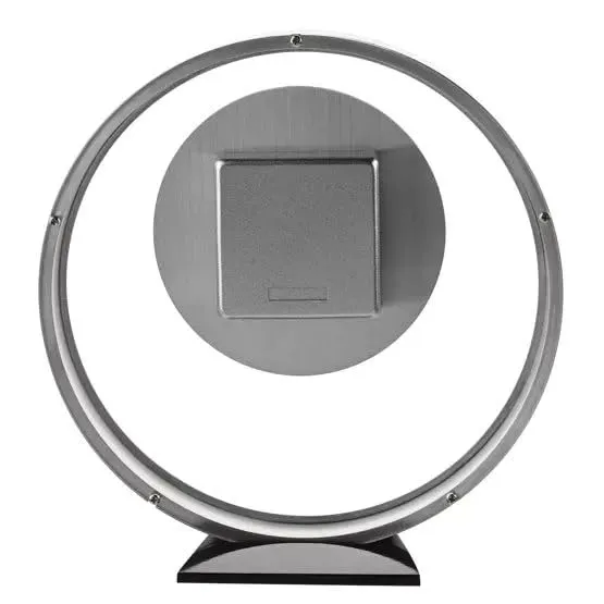 WM.Widdop. Round Silver Mantel Clock - W2937S