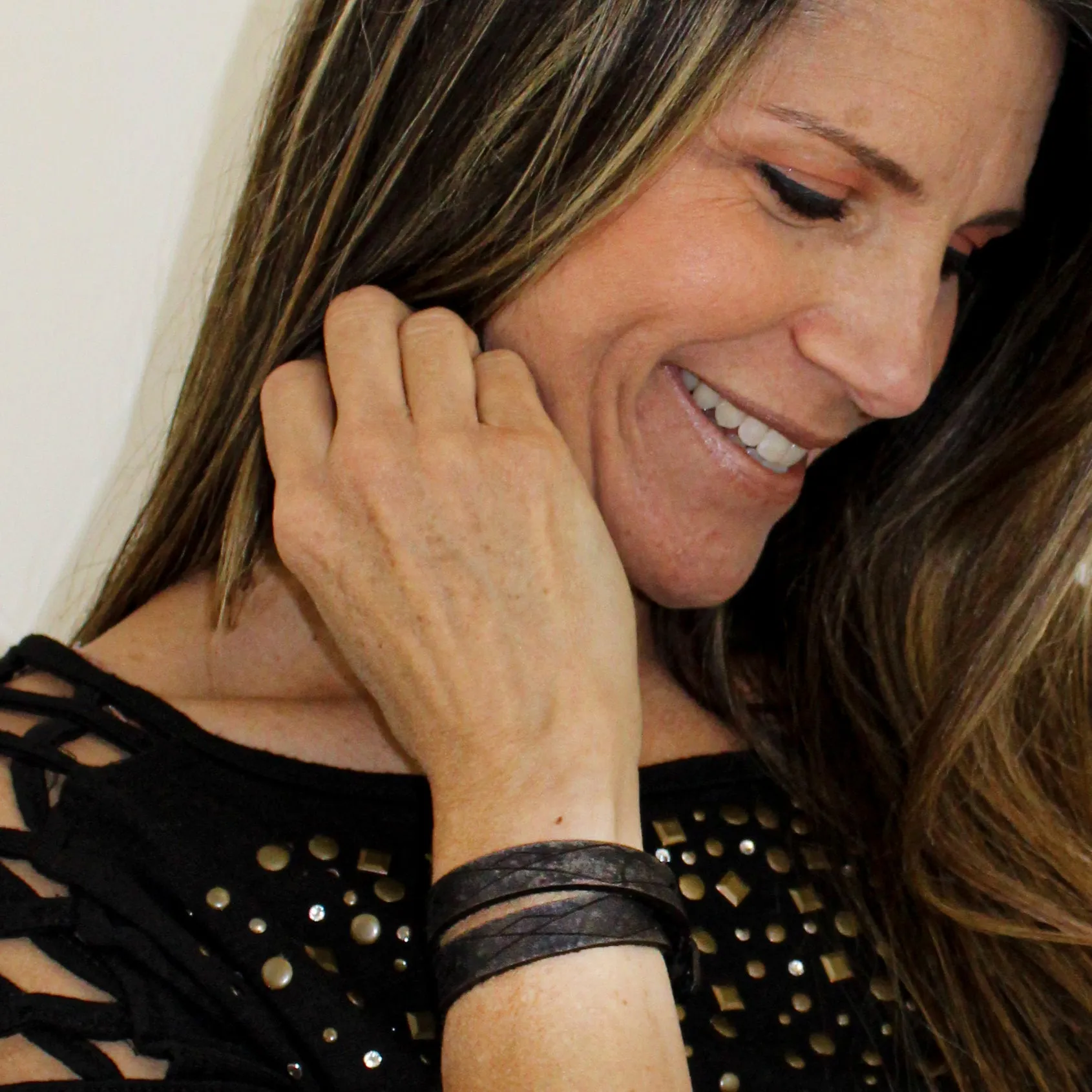 Women's Leather Wrap - Unbalanced Wrap