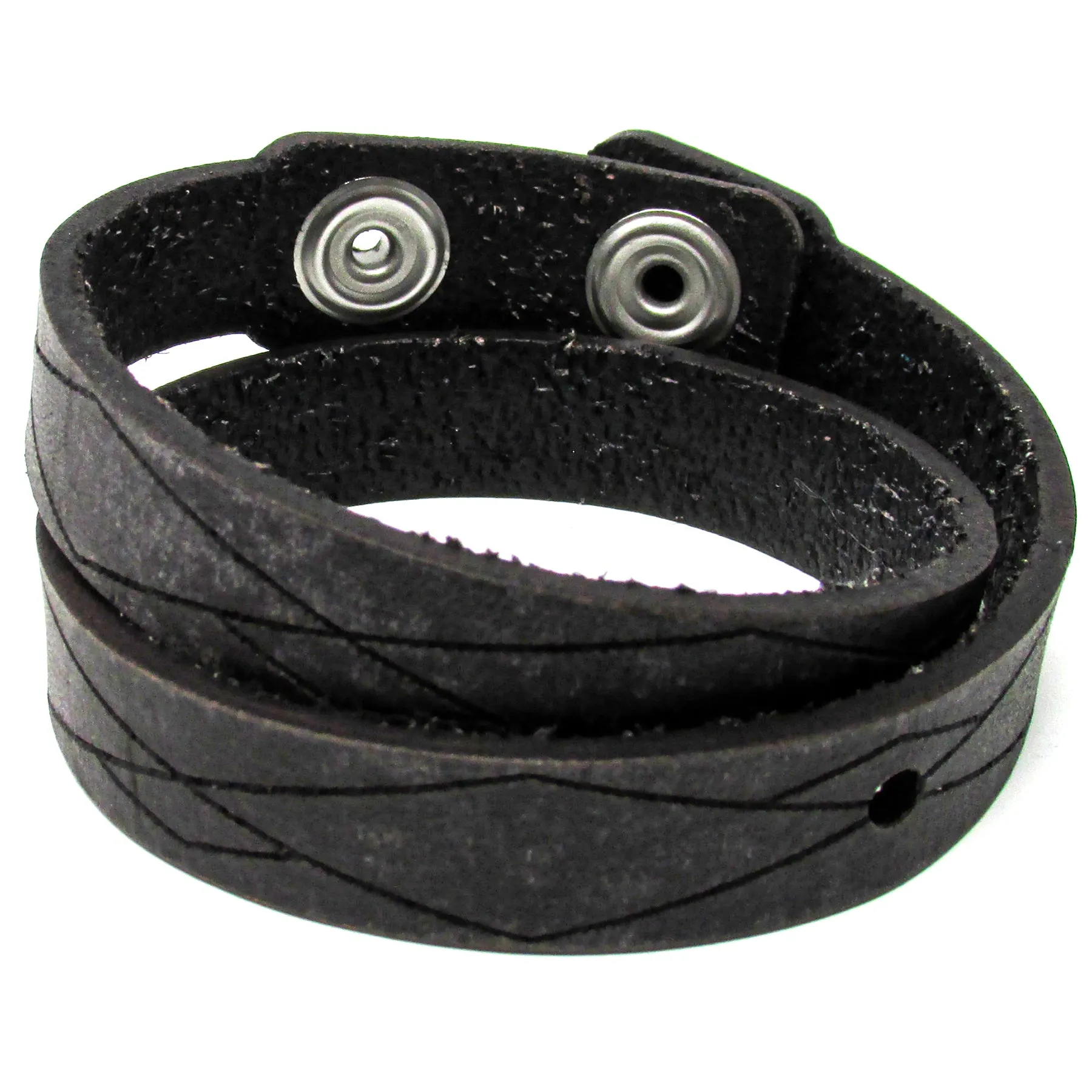 Women's Leather Wrap - Unbalanced Wrap