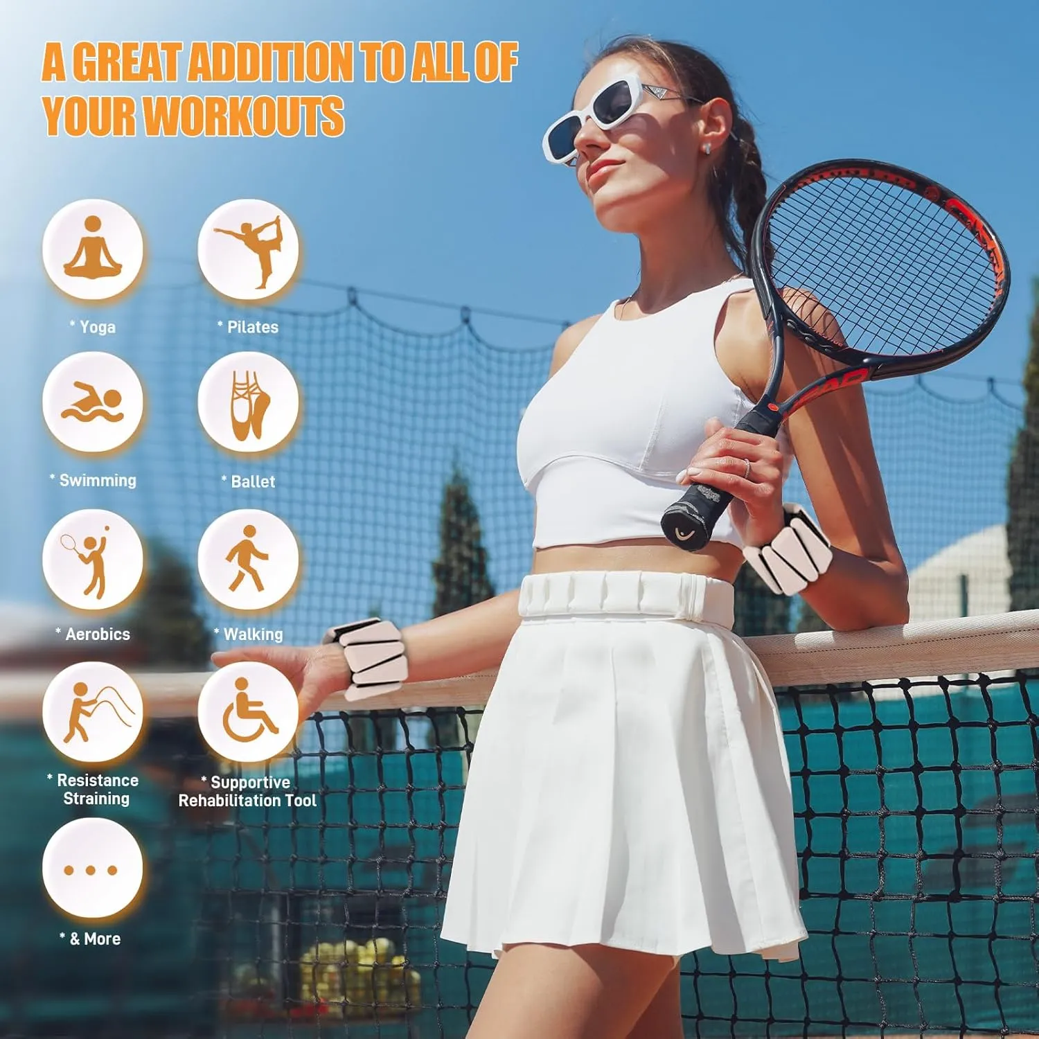 Wrist Ankle Weights Set of 2(1 lb/2 lb Each) Adjustable Weights Training Intensity for Strength Training Walking Running Yoga Pilates Jogging for Women Men