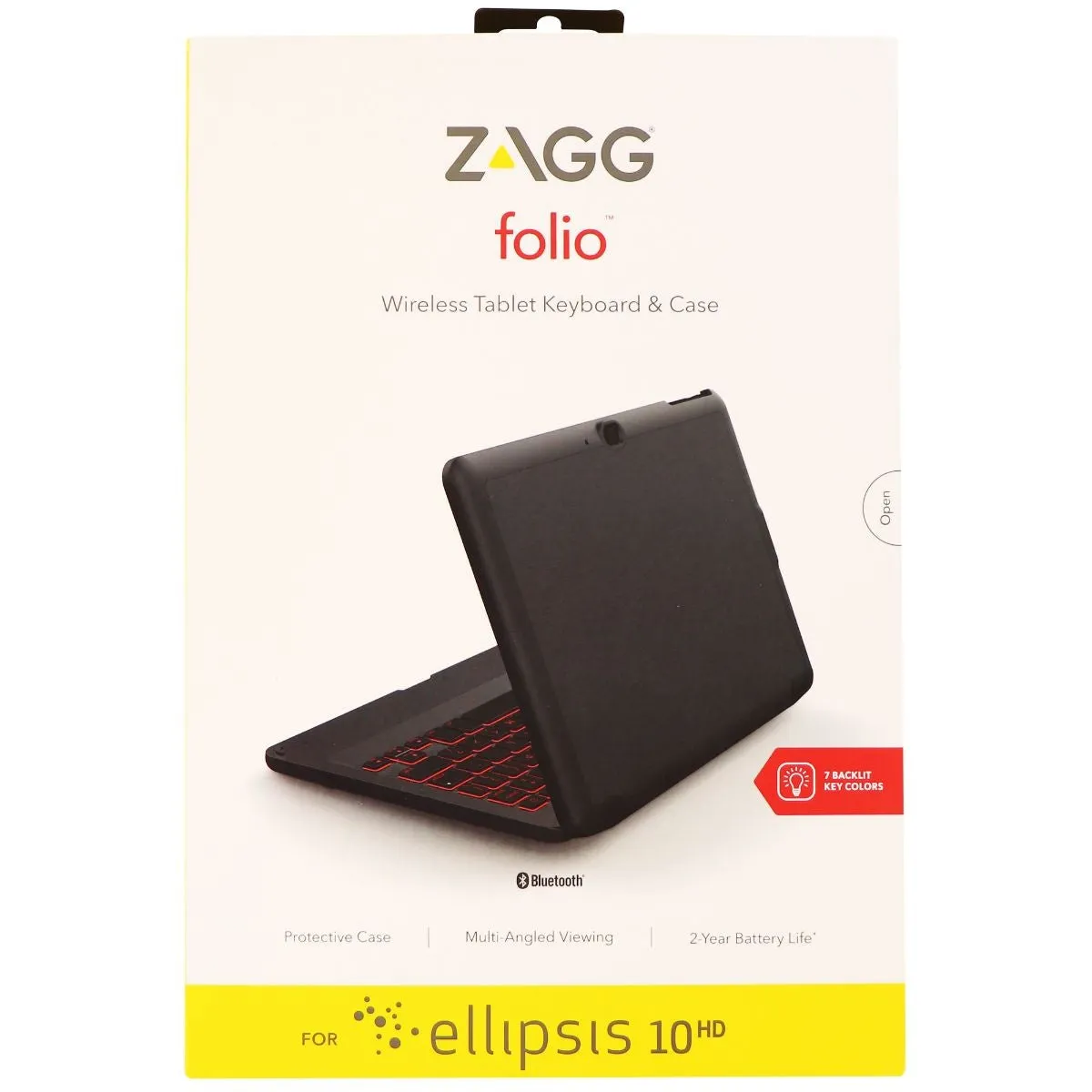 ZAGG Folio Series Wireless Tablet Keyboard and Case for Ellipsis 10 HD - Black